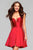 7860 Short Sweetheart Cocktail Dress with  Overskirt