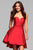 7860 Short Sweetheart Cocktail Dress with  Overskirt