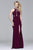 7909 Long halter matte jersey dress with lace-up inserts