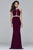 7910 Long halter jersey dress with beaded waistband and neckline