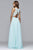 7941 Long full chiffon dress with lace detailing