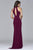 Faviana - Illusion Side Paneled Long Jersey Gown 7943 In Purple