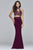 Faviana - Two Piece Lace High Halter Evening Dress 7967 in Purple