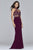 Faviana - Two Piece Lace High Halter Evening Dress 7967 in Purple