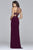 Faviana - Two Piece Lace High Halter Evening Dress 7967 in Purple