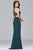 Faviana - Two Piece Lace High Halter Evening Dress 7967 In Green