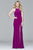 7976 Long  jersey halter dress with open back