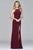 7976 Long  jersey halter dress with open back