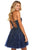 Sherri Hill - 53099 Beaded Lace Short Tulle A-line Dress In Blue