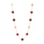 Tresor Collection - Garnet Round Necklace in 18k Yellow Gold