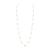Rainbow Moonstone Round Long Necklace in 18k Yellow Gold