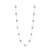 Tresor Collection - Blue Topaz Rect.  Necklace in 18k White Gold