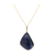 Blue Sapphire Pendant With Diamond Bail in 18K Rose Gold