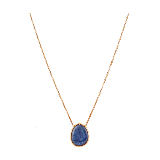 Tresor Collection - Gemstone Unshape Necklace in 18k Yellow Gold Blue Sapphire