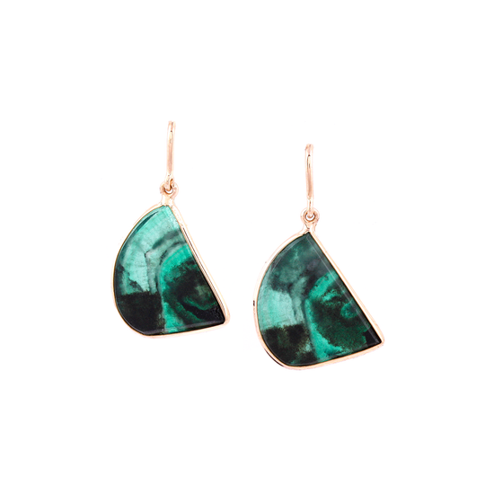 Emerald Earrings in 18K YG