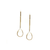 Emerald Pear Cabochon Dangle Earring In 18K Yellow Gold