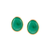 Tresor Collection - Gemstone Stud Earrings in 18K Yellow Gold Emerald