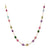 Tresor Collection - Multicolor Stones Mix Shape Necklace in 18k Yellow Gold