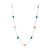 Tresor Collection - Turquoise & Milky Moonstone Unshaped Necklace in 18k Turquoise and Milky Moonstone