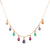 Tresor Collection - Emerald Ruby Sapphire Pear Dangle Necklace in 18k Yellow Gold