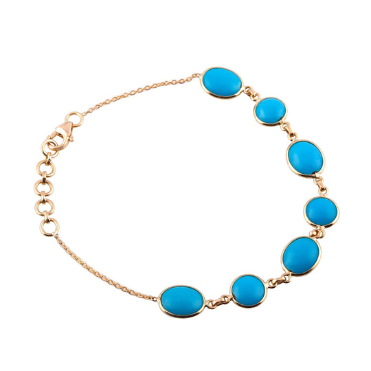 Tresor Collection - Turquoise Bracelet in 18k Yellow Gold
