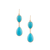 Tresor Collection - Turquoise Pear Shaped Earring in 18k Yellow Gold