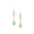 Tresor Collection - Aquamarine & Blue Sapphire Pear Shaped Earring in 18k Yellow Gold