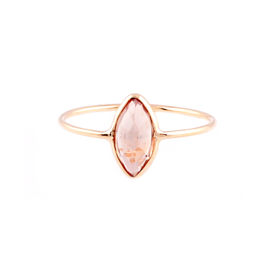 Tresor Collection - Orange Sapphire Marquise Ring in 18k Yellow Gold