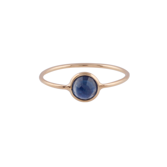 Tresor Collection - Sapphire Round Ring in 18k Blue Sapphire