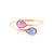 Tresor Collection - Ruby & Blue Sapphire Pear Shaped Ring in 18k Yellow Gold