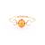 Tresor Collection - Rainbow Moonstone Round & Mandarin Garnet Oval Ring in 18k Yellow Gold