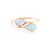 Tresor Collection - Emerald & Blue Sapphire Pear Shaped Ring in 18k Yellow Gold
