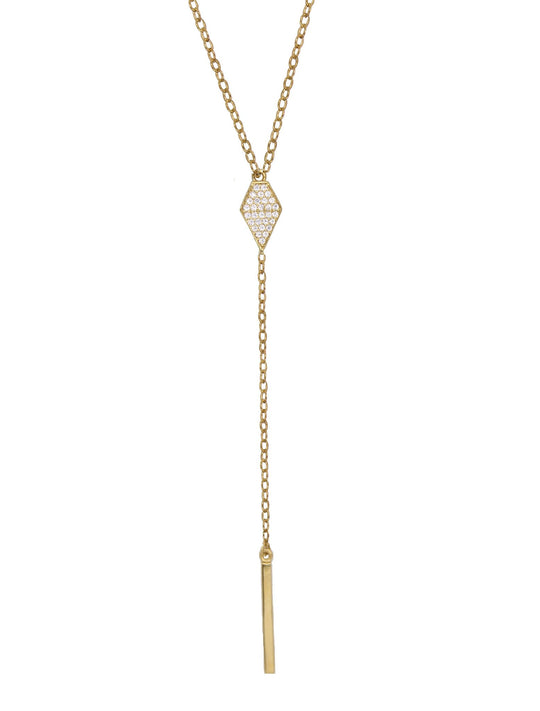 Diamond Pave Lariat Necklace