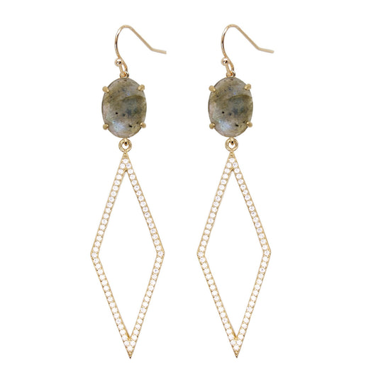 Pave Diamond Drops              Labradorite