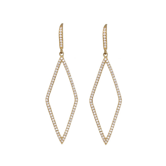 Diamond Pave Drop Earrings