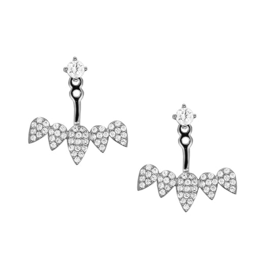 Petal Ear Jackets - Silver