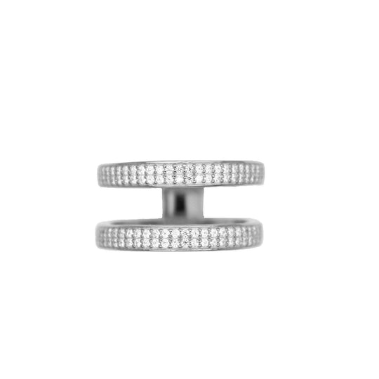 Rachael Ryen - Layered Pave Ring - Silver