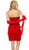 Eureka Fashion - 1646 Short Taffeta Rhinestone Beaded Cocktail Dress