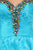 Eureka Fashion - 2273 Embellished Pleated Ruffled A-line Dress in Blue
