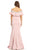 Eureka Fashion - 7333 Bejeweled Ruffle Overlay Mermaid Gown In Pink