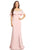 Eureka Fashion - 7333 Bejeweled Ruffle Overlay Mermaid Gown In Pink