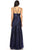 Eureka Fashion - 8807 Deep V-neck Shimmer A-line Gown In Blue