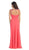 Eureka Fashion - 2666 Sleeveless Beaded Illusion Bateau Chiffon Dress In Pink