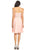 Eureka Fashion - 8222 Embroidered Illusion Halter Knee Length Dress In Pink