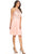 Eureka Fashion - 8222 Embroidered Illusion Halter Knee Length Dress In Pink