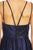 Eureka Fashion - 8807 Deep V-neck Shimmer A-line Gown In Blue