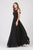 Eureka Fashion - 3711 Sleeveless Lace Scoop Chiffon A-line Dress In Black