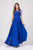 Eureka Fashion - 3711 Sleeveless Lace Scoop Chiffon A-line Dress In Blue