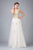 Eureka Fashion - 3033 Sleeveless Gold Embroidered A-line Gown In Neutral