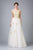 Eureka Fashion - 3033 Sleeveless Gold Embroidered A-line Gown In Neutral